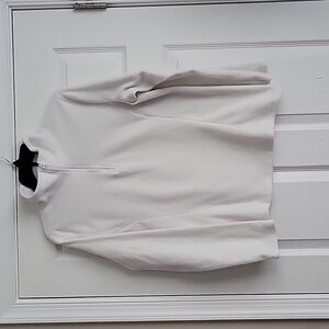 Women's White Quarter-Zip Top